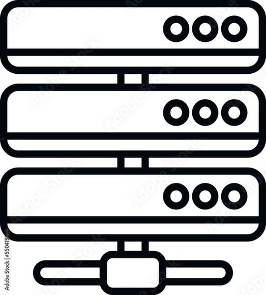 Fototapeta Server icon outline vector. Desktop panel. Internet bar