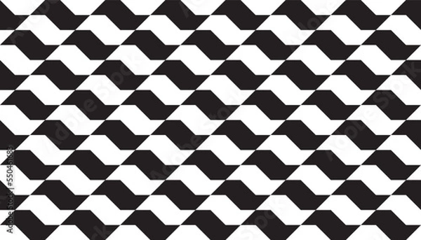 Fototapeta Traditional pattern in sidewalks decoration in Sao Paulo city.