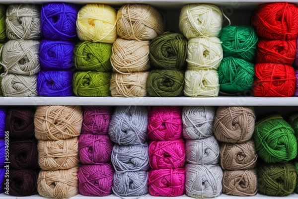 Obraz colorful yarn balls