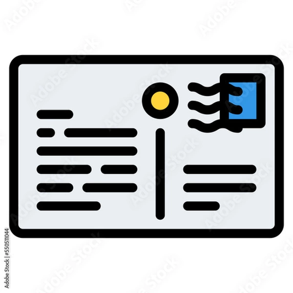 Fototapeta postcard write memory story icon