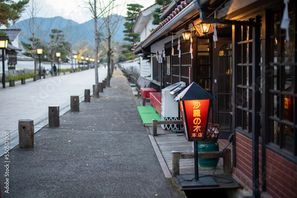 Obraz 山陰の小京都 秋の津和野の夕暮れ  島根県