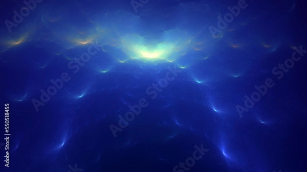 Fototapeta 3D rendering abstract multicolor technology fractal light background