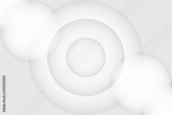 Fototapeta Abstract circular wave white and grey background