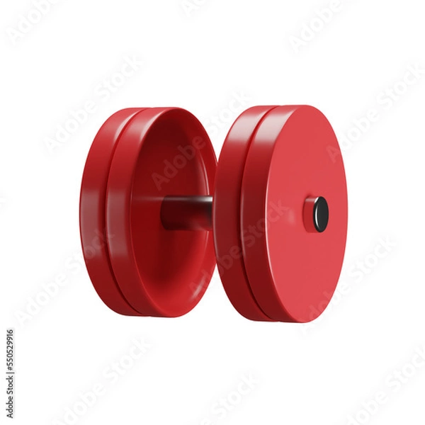 Obraz dumbbell weights isolated on white