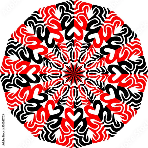 Fototapeta abstract background, background, pattern, mandala design in two color