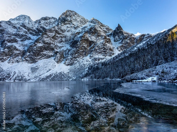 Obraz Morskie Oko Tatry Wysokie koniec Jesieni