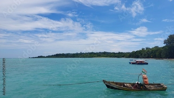 Fototapeta boat on the beach