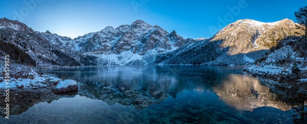Fototapeta Panorama Norskie Oko widoj na Rysy i Mięguszowiecki Szczyt