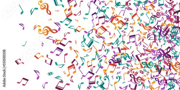 Fototapeta Music note icons vector design. Audio recording