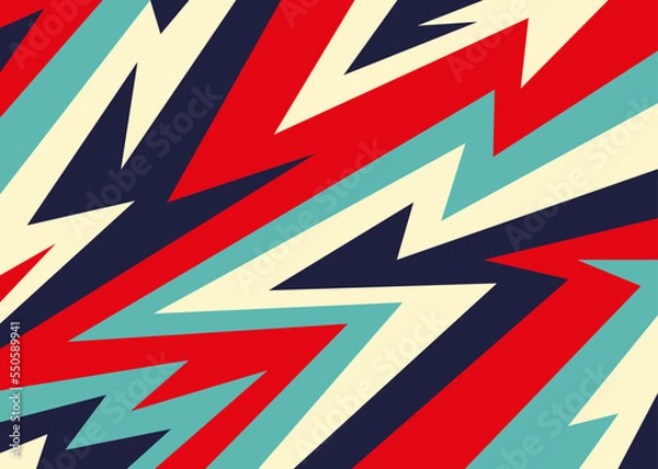 Obraz Abstract background with colorful arrow pattern. Abstract geometric wallpaper