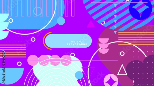 Obraz Color gradient backgrounds, abstract geometric halftone patterns, vector trendy line design. Simple minimal elements in halftone color gradient, modern pattern background