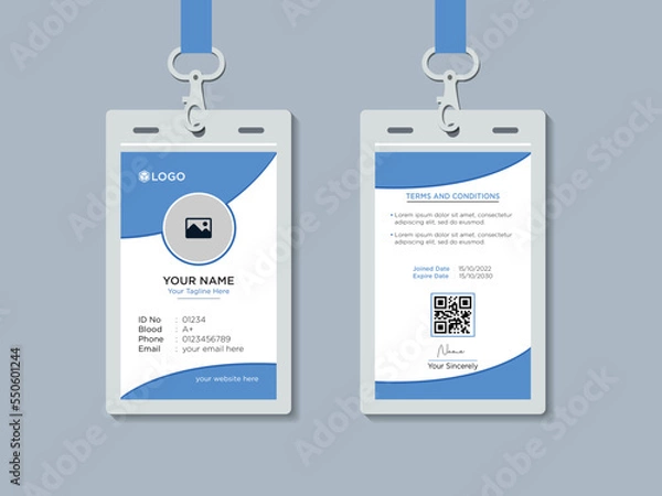 Fototapeta Creative id card design template