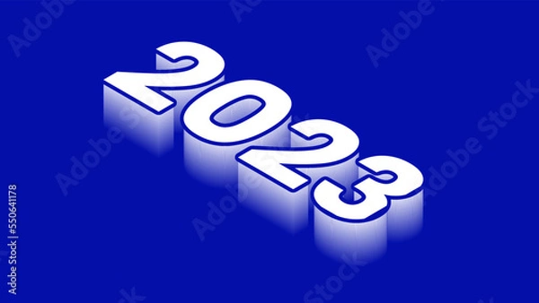 Obraz 2023 Typography Design (Type Fading into background)