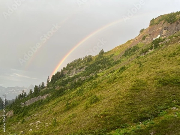 Fototapeta rainbow in the mountains