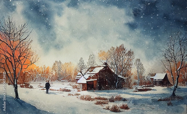 Fototapeta Aurora Borealis on night sky