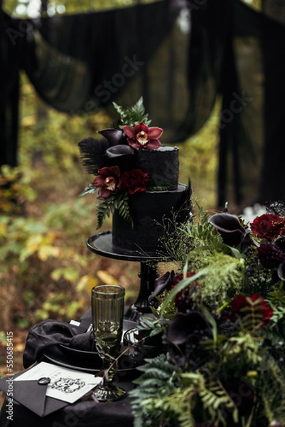 Obraz Black wedding cake