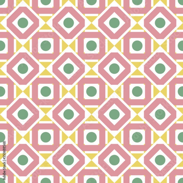 Fototapeta Abstract decorative shapes. Graphic textile texture in vintage style. Vector illustration.