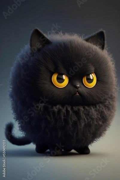 Obraz Hd black cat wearing a cloud
