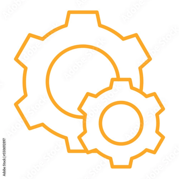 Fototapeta Gear Multicolor Line Icon