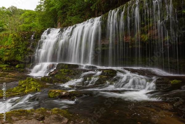 Obraz Big waterfall in the forest. Long expousure