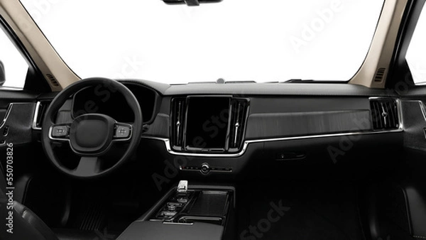 Fototapeta interior of car 3d render 