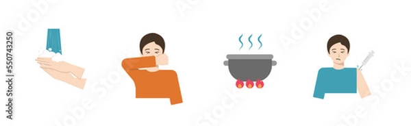 Obraz 감염병 예방수칙 아이콘