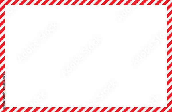 Fototapeta candy cane frames. Christmas and New Year candy frame. Holiday xmas border.