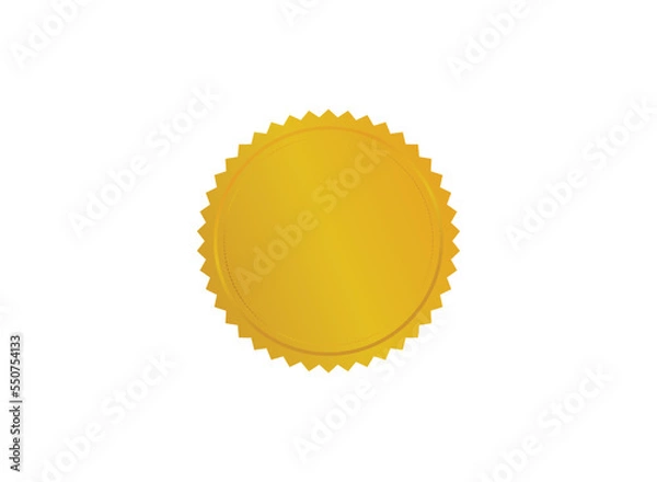 Obraz Gold seal label with clipping path included.