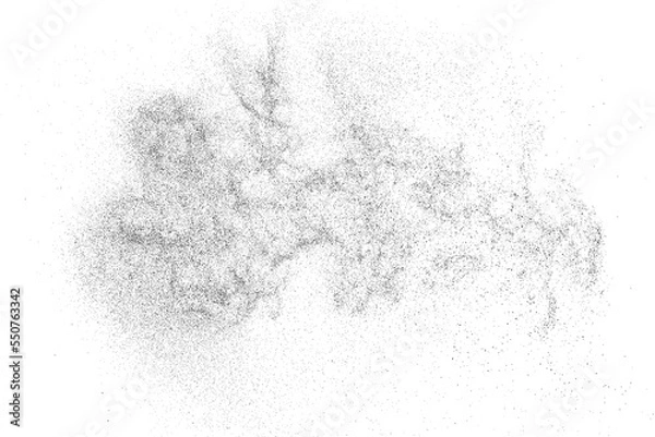 Fototapeta Distressed black texture. Dark grainy texture on white background. Dust overlay textured. Grain noise particles. Rusted white effect. Grunge design elements. Vector illustration, EPS 10.