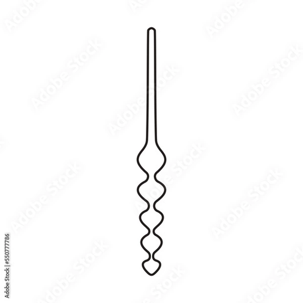 Obraz Illustration of sex toy on a white background. Erotic object. An object of pleasure.