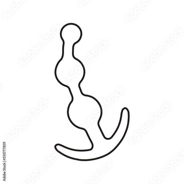 Obraz Illustration of sex toy on a white background. Erotic object. An object of pleasure.