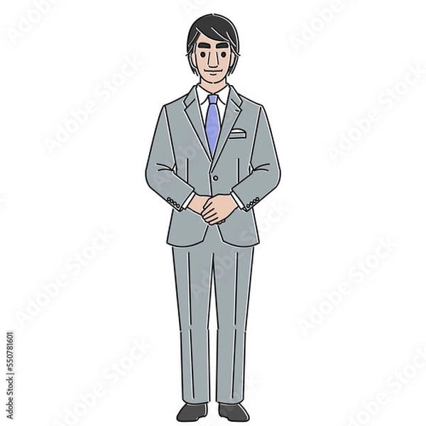 Fototapeta 微笑むスーツを着た男性