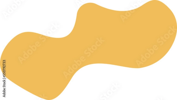 Fototapeta Abstract organic shape vector illustration. Minimalistic liquid form, organic stain or geometric spot for modern abstract design or trendy fashion pattern