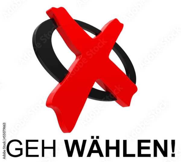 Obraz GEH WÄHLEN!