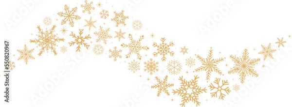 Fototapeta Winter snowflakes border minimal vector background. Macro snowflakes flying border design, holiday card. ыnowflakes and stars border vector illustration EPS10