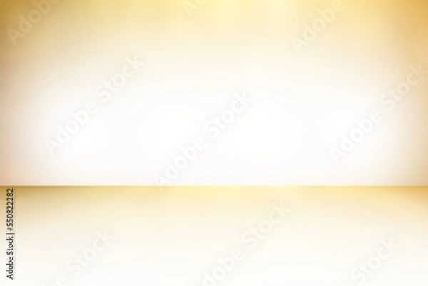 Fototapeta Abstract light beige brown and cream gradient room empty background.