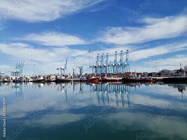 Obraz Gruas del puerto