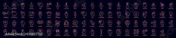 Obraz Positive thinking nolan icons collection vector illustration design