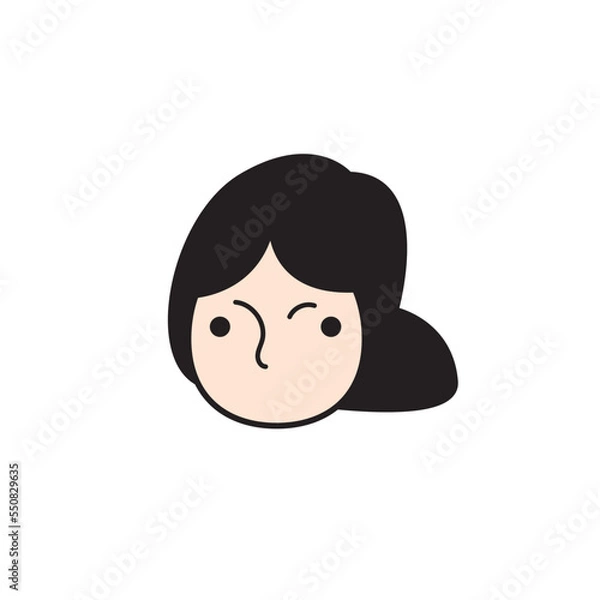 Fototapeta Simple Face Illustration