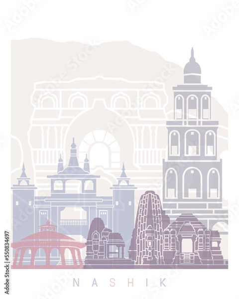 Obraz NASHIK SKYLINE POSTER PASTEL