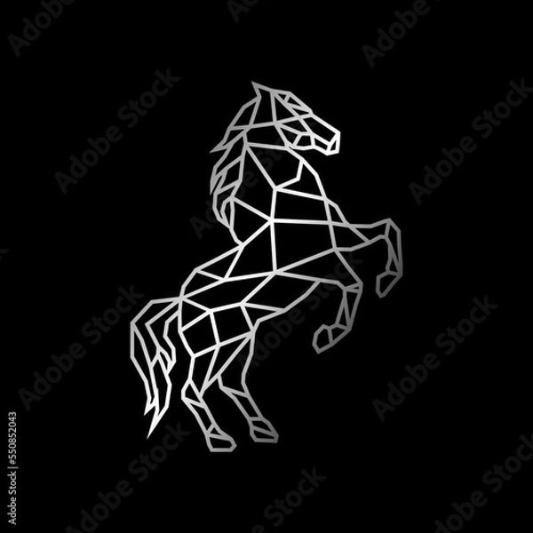 Obraz luxury and geometric horse vector logo standing