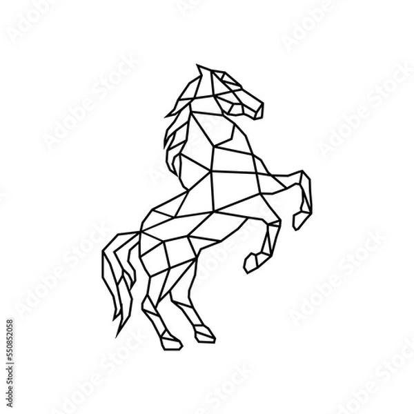 Obraz geometric horse vector logo standing