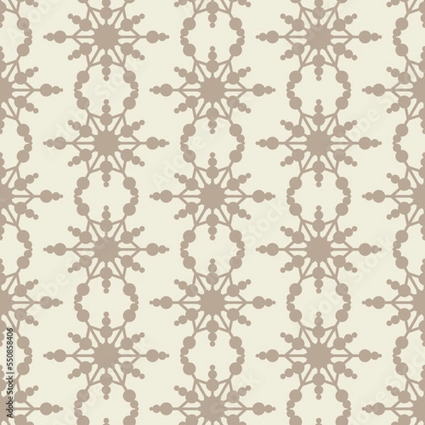 Fototapeta Snowy Christmas seamless pattern for decoration, festive winter background with snowflake, vector illustration eps