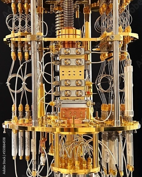 Obraz pipes and valves in a quantum computer