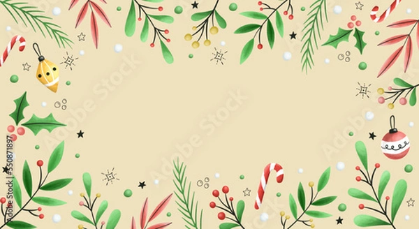 Obraz Colorful Christmas Background.