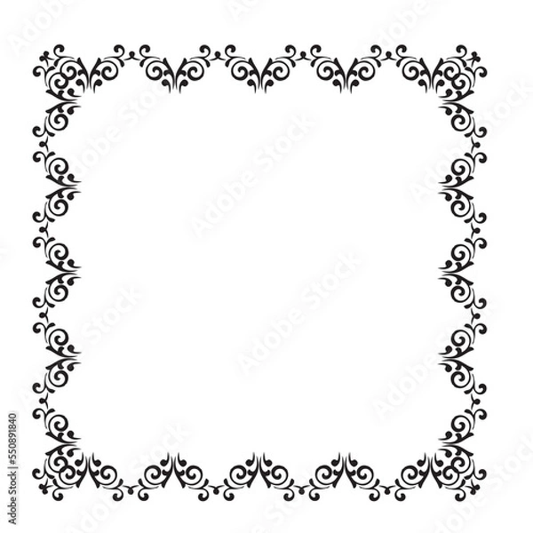 Fototapeta Frame, in the style of an ornament, Vector illustration eps 10, Art.	