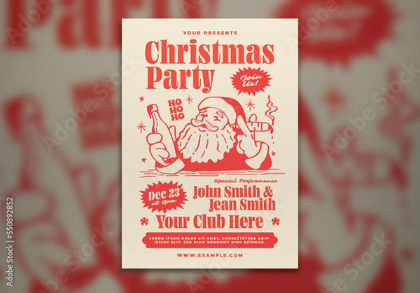 Obraz Christmas Party Flyer