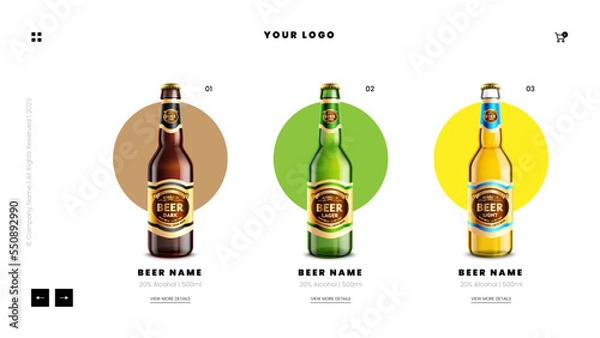 Obraz Beer UI Design