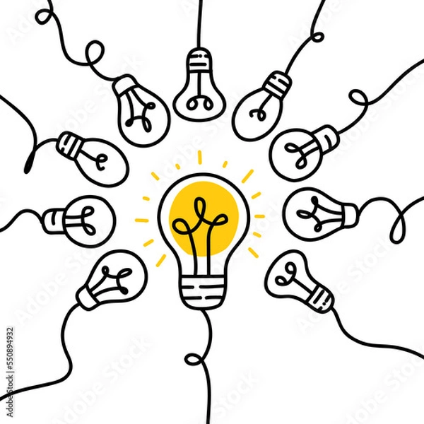 Obraz Collective intelligence or idea concept