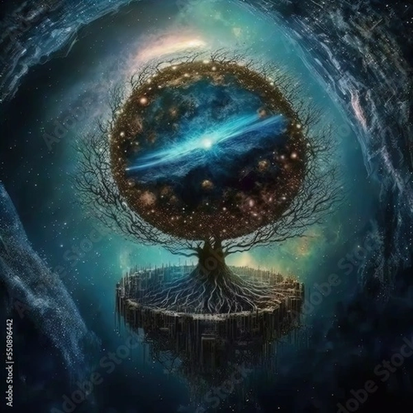 Obraz The tree of life. Surreal metaphor for growth, spirituality, inspiration etc.	
